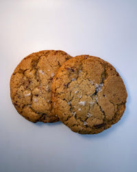 Two Daydream toffee brown butter sea salt cookies