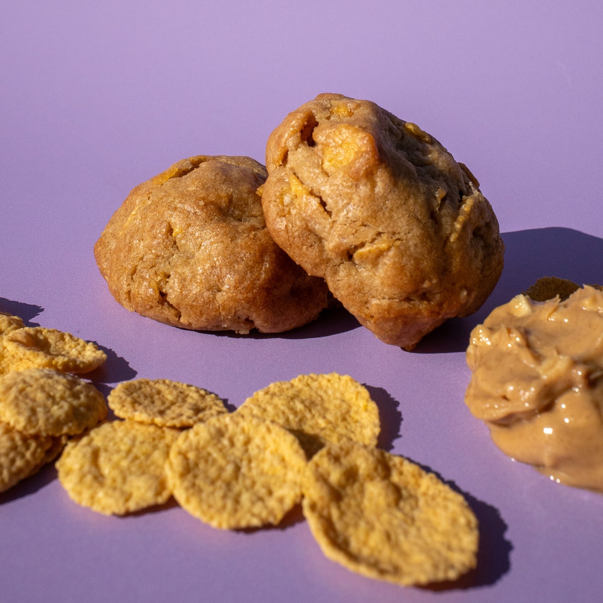 "PB & YAY" Peanut Butter, Corn Flake Cookies