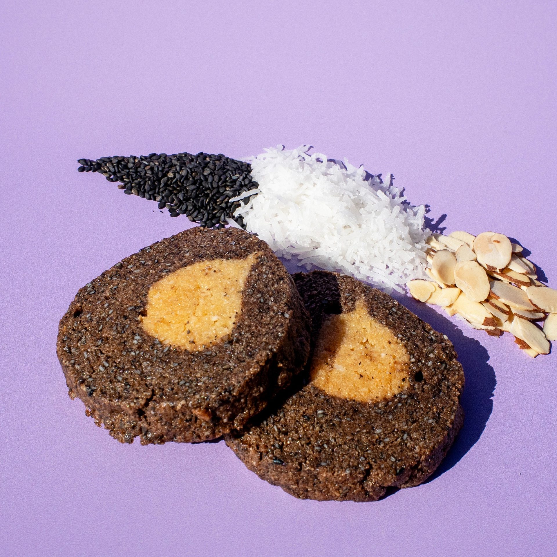 "Balance" Black Sesame, Coconut Almond Cookies